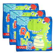 3 Pack Microfibre Face Cloth - Dino