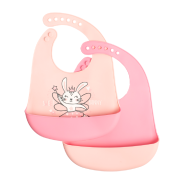 2PK Silicone Bib- Fairy Bunny