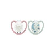 Silicone Space Night Soother Cat And Firefly 6-18 months 2Pack