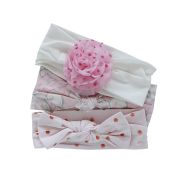 3 Piece Headbands Set Pink